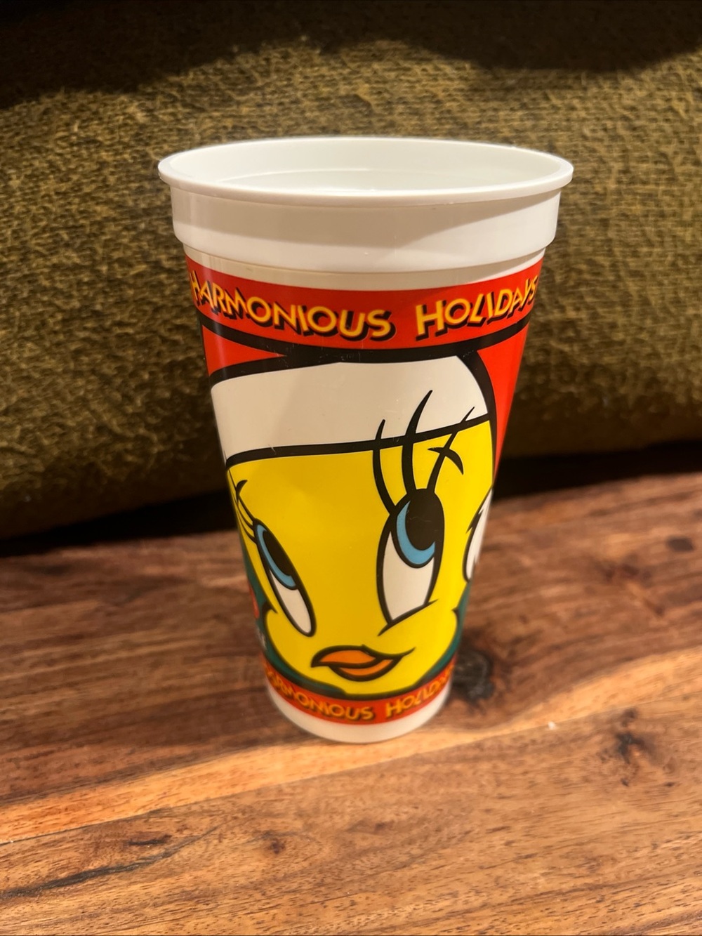 Coca Cola Tweety Plastic Cup - Yellow & Red
